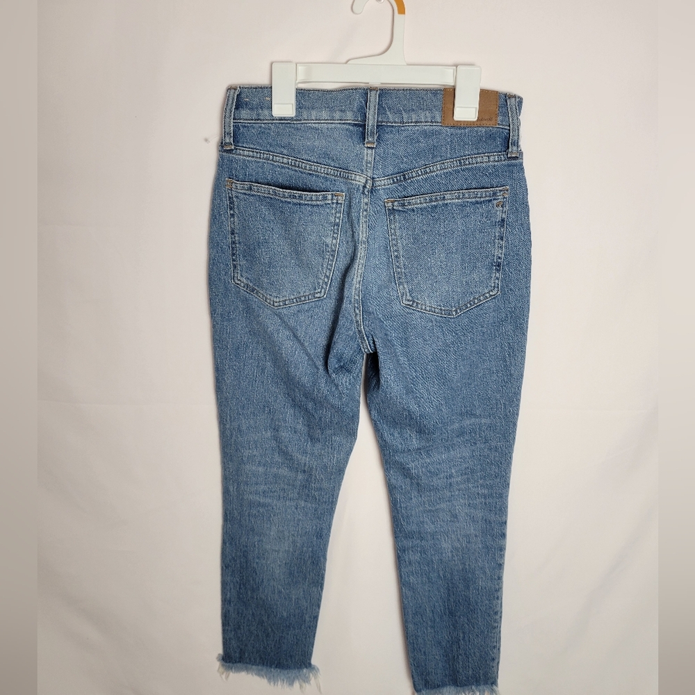 Madewell The Perfect Vintage Jean Light Wash Raw Hem 26P Petite - Picture 3 of 5